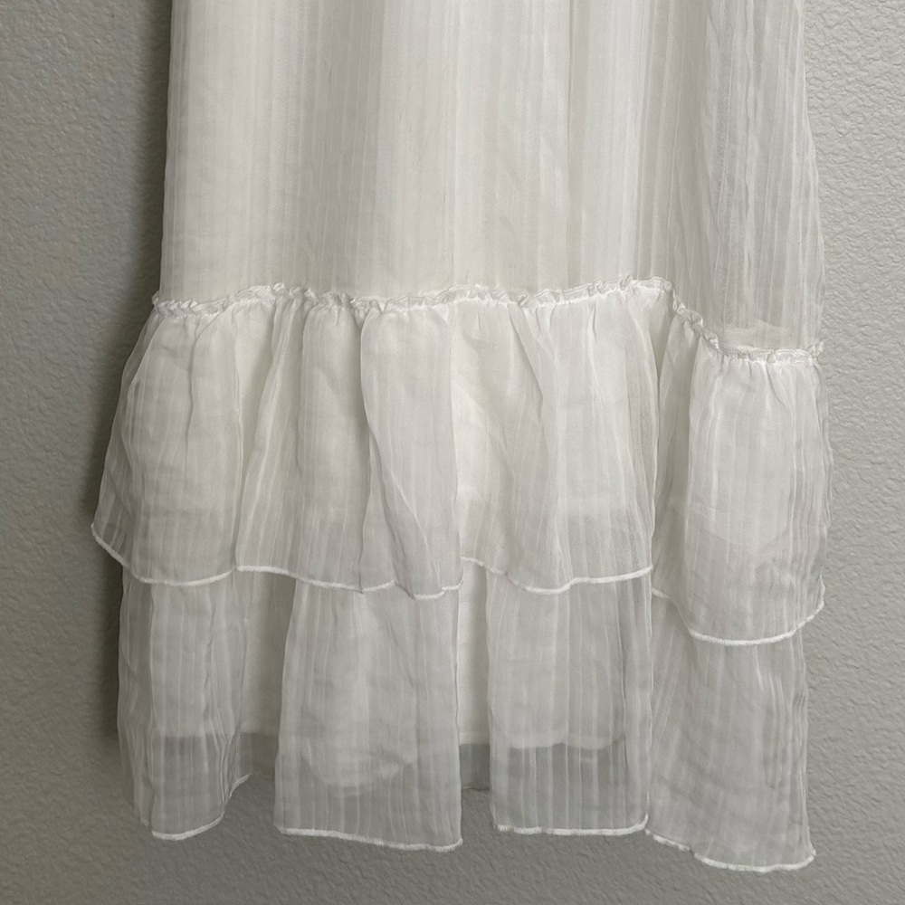 NWT LULUS Sweetest Delight White Ruffled Short Sleeve Maxi Dress - Picture 8 of 9
